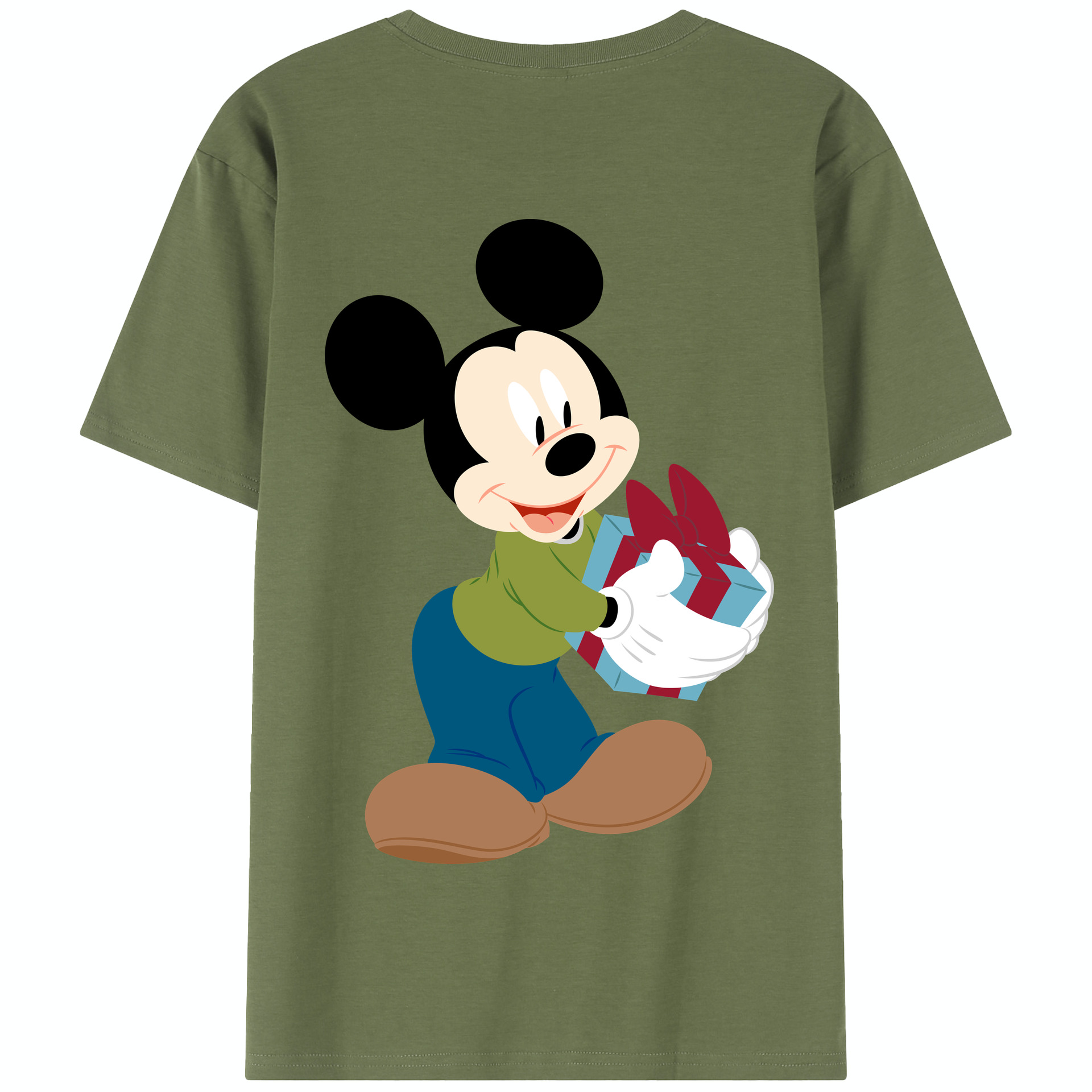 （画像用） ミッキーマウス Mickey Mouse 綿100％半袖Tシャツ（背面プリント）